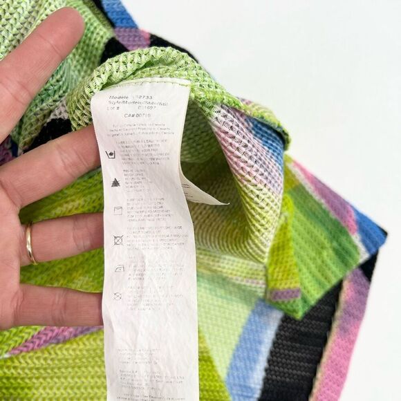 Joseph Ribkoff Sweater Women 12 free Mesh Asymmetric Lagenlook artsy art to wear - Picture 11 of 12